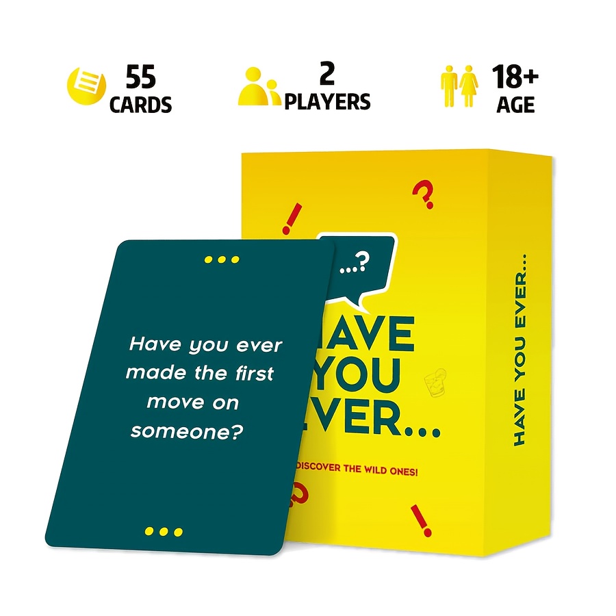 TEMU Hai Mai... Gioco di Carte Spicy per Feste - 55 Domande di Confessione , Gioco Rompighiaccio 18+ per Serate di Giochi, tra & Feste !