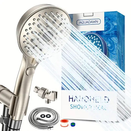 high pressure handheld shower head 11 spray 4 85 brushed nickel removable bathroom shower with long hose and adjustable bracket