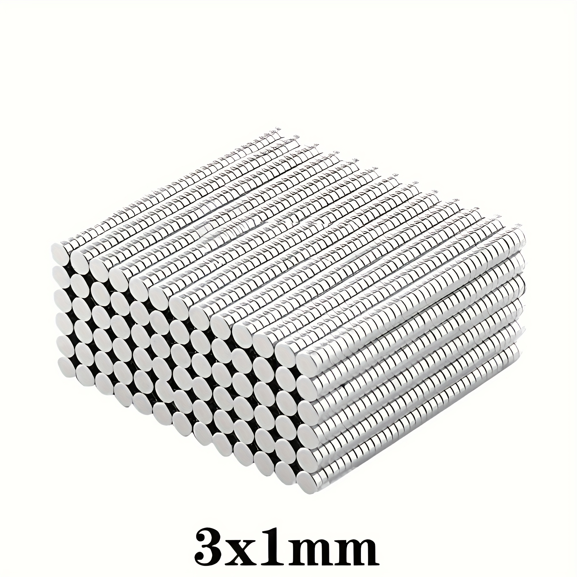 

200pcs Mini Aimant Rond 3mmX1mm 0.118"x0.039", Aimant 3*1mm Adapté pour Fixations d'Autocollants, Bureau, Réfrigérateur