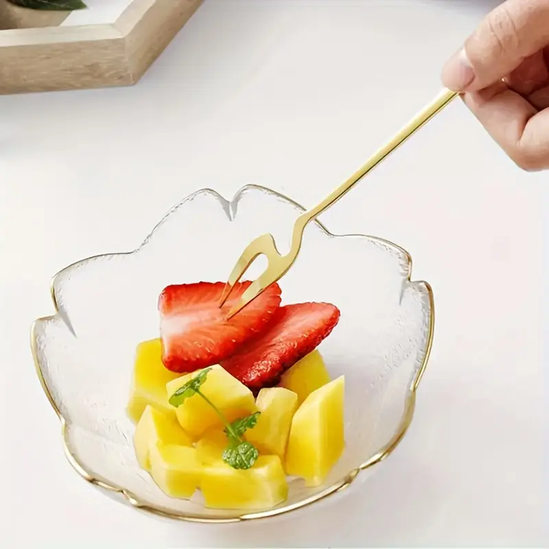 6 12pcs set of stainless steel spoons creative sandblasting cup spoons western knife and fork spoons dessert coffee spoons fork dessert spoons unique square spoon golden Product details 6