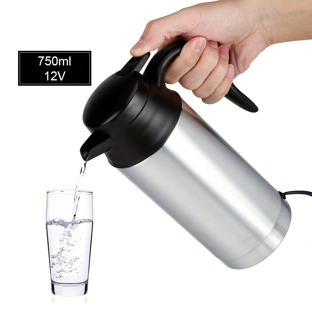 12v electric car kettle portable 750ml stainless steel - Temu