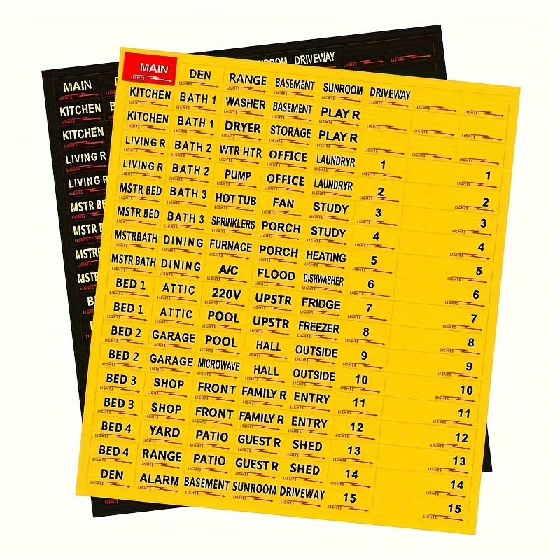 

Circuit Breaker Box Labels Identification Weatherproof Fuse Box Stickers For Home Office Electrical Panels