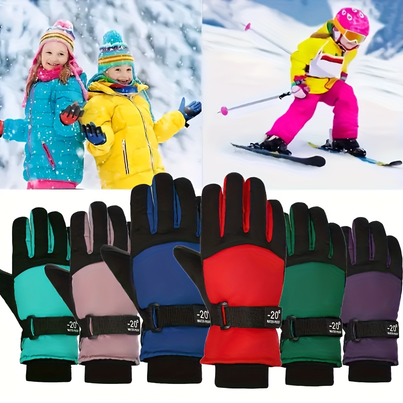 * Paar Skihandschuhe, warme *-Handschuhe * ab drei Jahren - Erhltlich in *  Farben, ideal zum Skifahren, fr Winter-Outdoor-Aktivitten