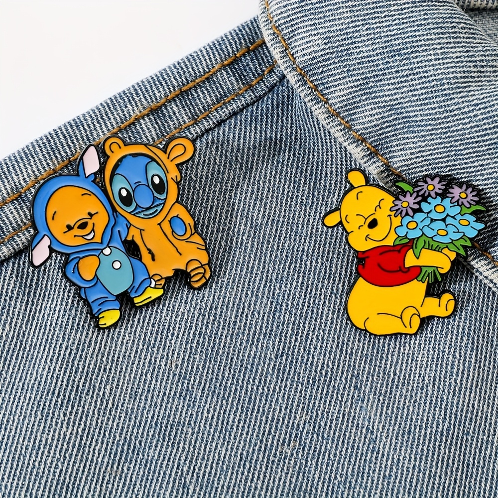 

Set Of 2 Unique Cartoon Anime Brooches Featuring A Stylish Enamel Pin, Flair To Bags And Outfits, Ideal For Gifting.