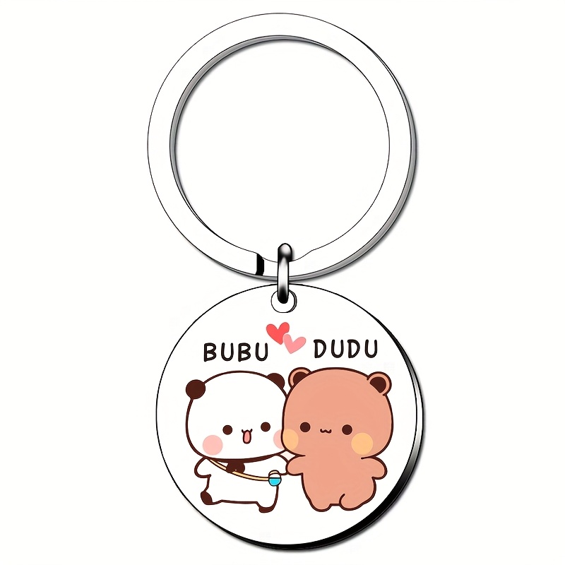 1pc Danjie Cute Cartoon Keychain - & Dudu , Stainless Steel Pedal Car Accessory, Perfect Gift For , Dudu Needs A , Bunny Car Accessories