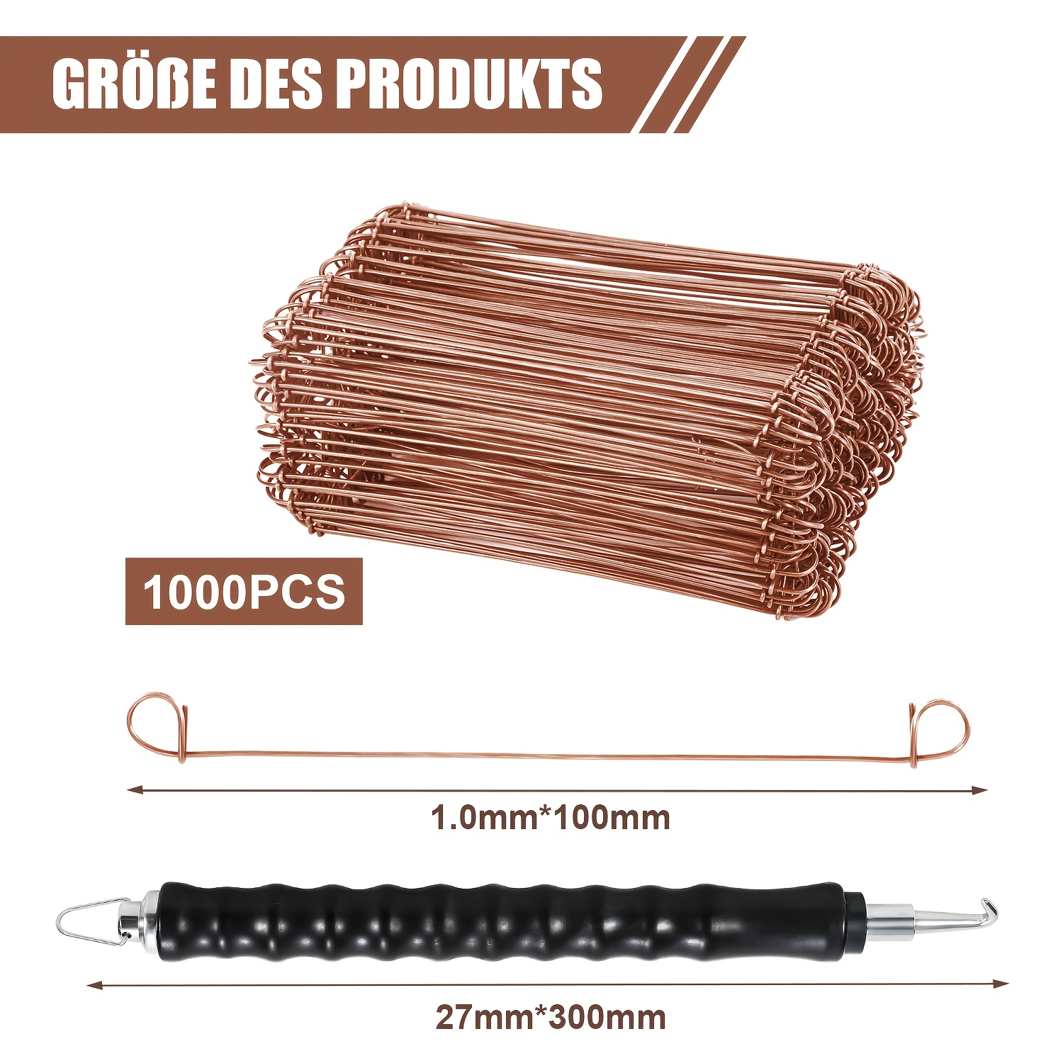 Image of 1.0 X 100 Mm Drilling Tool And 1, 000 Wires, High-quality Cable Ties And High-quality Drilling, High-quality Drilling Wires, Eyelet Wires, Drilling Wires