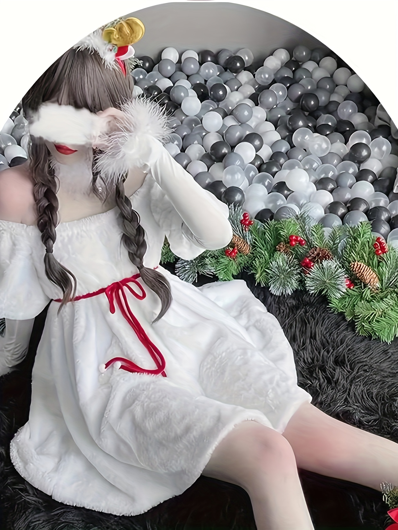 cos christmas dress christmas costume womens white dress cos event