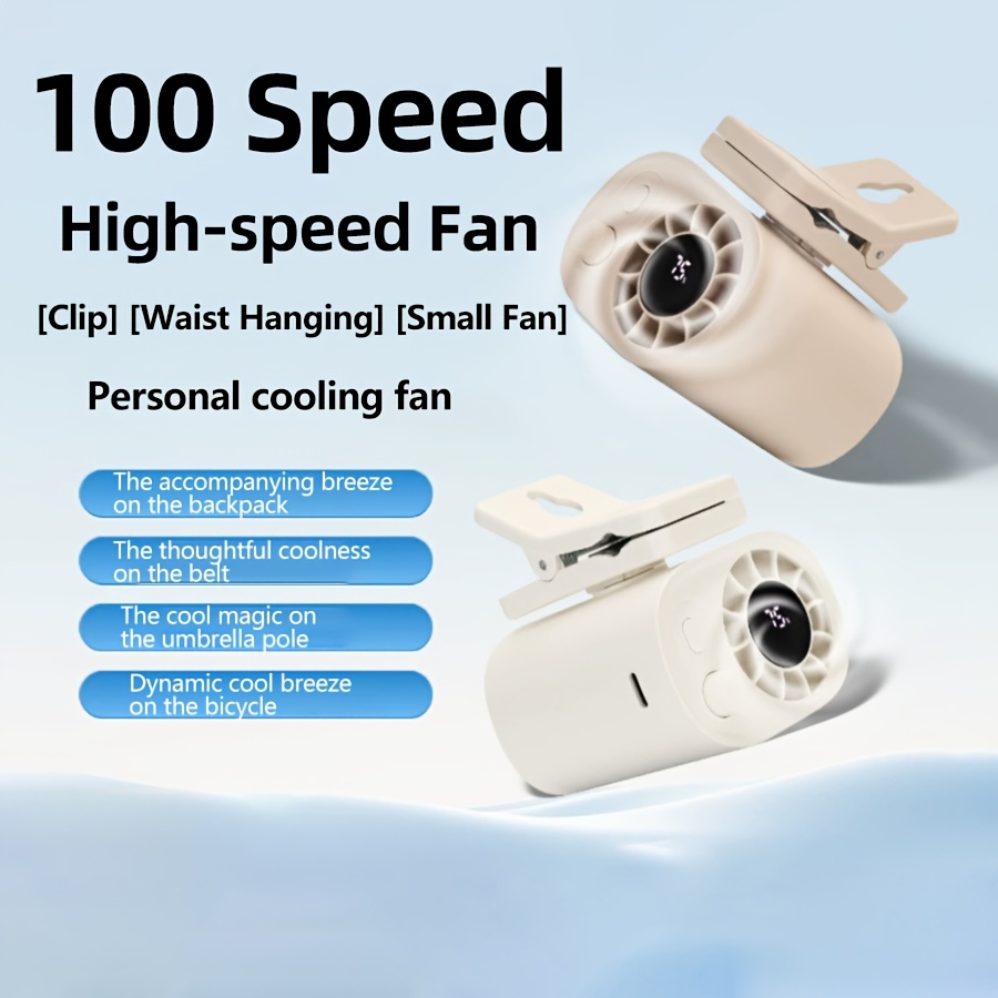 outdoor portable umbrella clip high speed small fan waist fan desktop fan   100   360 rotating   fan charging long   suitable for outdoor travel   hiking golf fishing