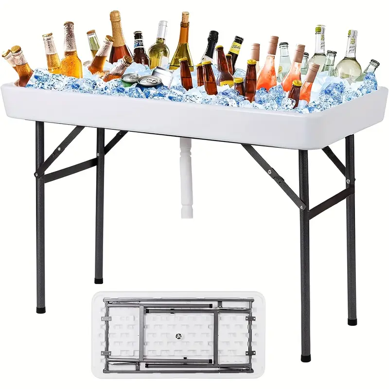 Foot Fill And Chill Table Outdoor Side Tables For Patio Ice Coole