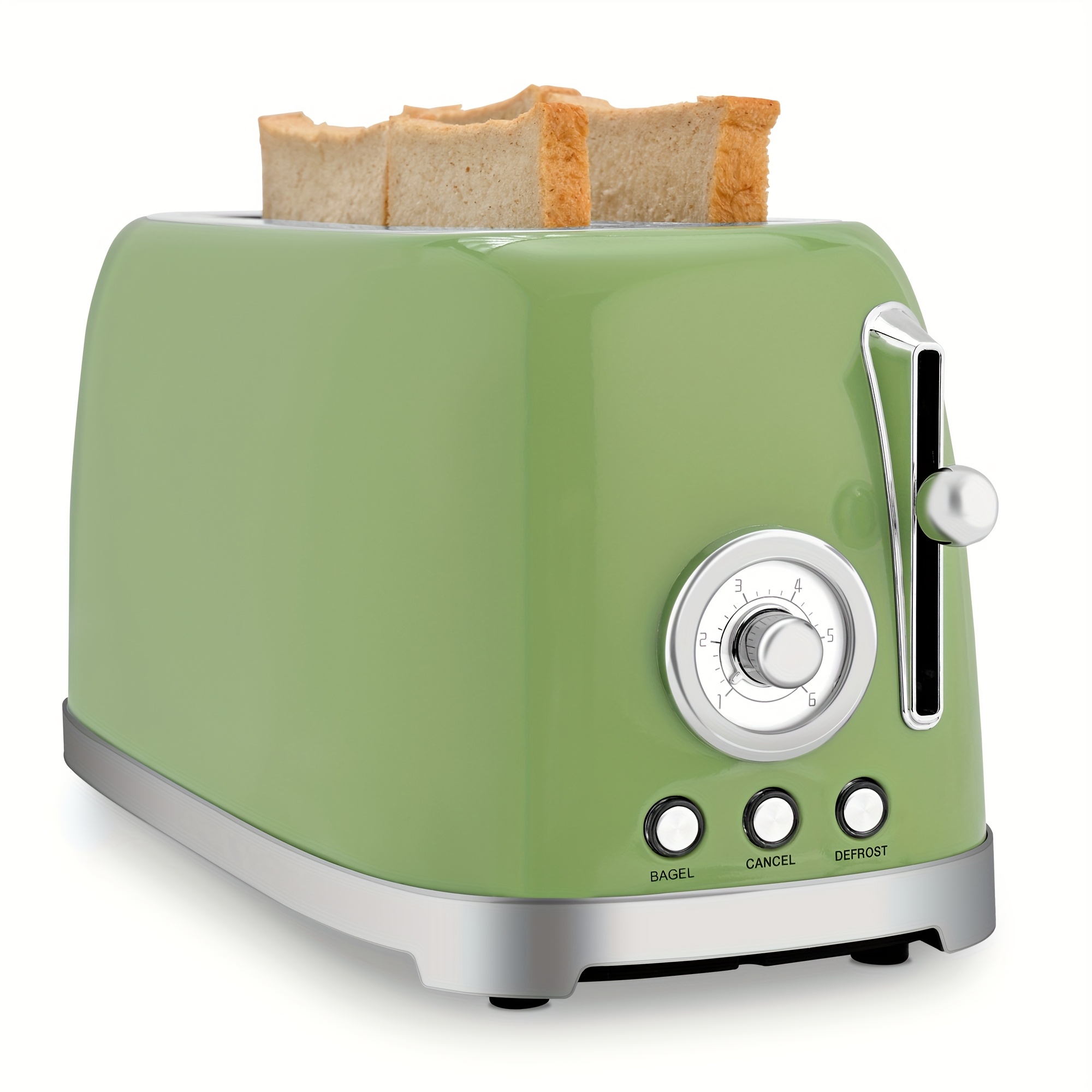 TEMU Toaster 4 Wide Slot, Stainless Steel Bread Bagel Toasters, Retro Long Slot Toasters For , , Removable Crumb Tray, 1500w, 6 Browning Settings