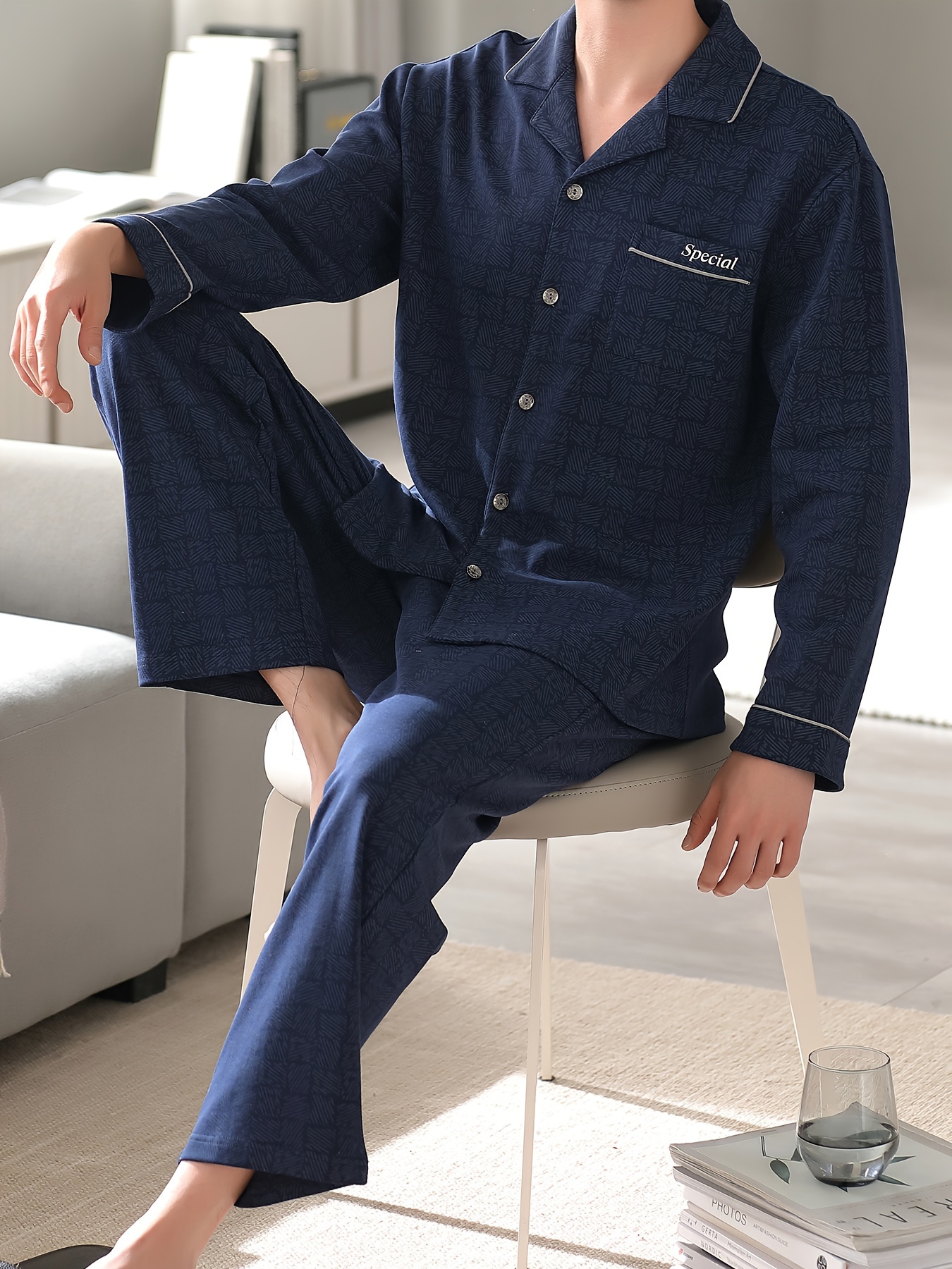 pyjamas en coton pur hommes printemps Temu Switzerland