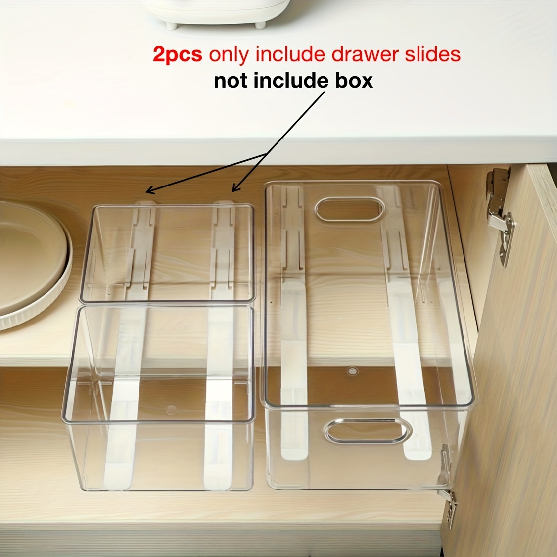 

Upgrade Your Drawers With 2pcs Of Telescopic Rail Accessories - Diy Drawer Rails