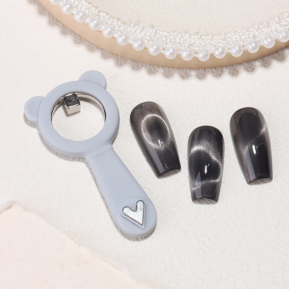 Cartoon Bear Ring Cat Eye Magnet Tool