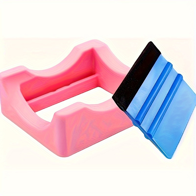 TEMU Tumbler Holder With Built-in Slots For Felt Edge Scraper, Glass Tumbler Holder Cup Holder For Applying Vinyl Decal To Bottle Tumbler Additions