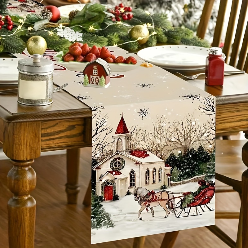 

1pc Christmas Table - For Decor, Kitchen , Dinners &