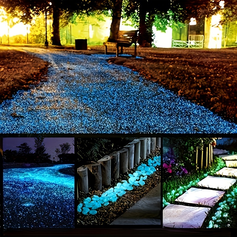 

3030pcs Glow In The Dark Pebbles, Resin Stones For Garden Walkways, Outdoor Halloween Decoration, Landscape Edging, Bonsai, Aquariums, Yard Fall Decor