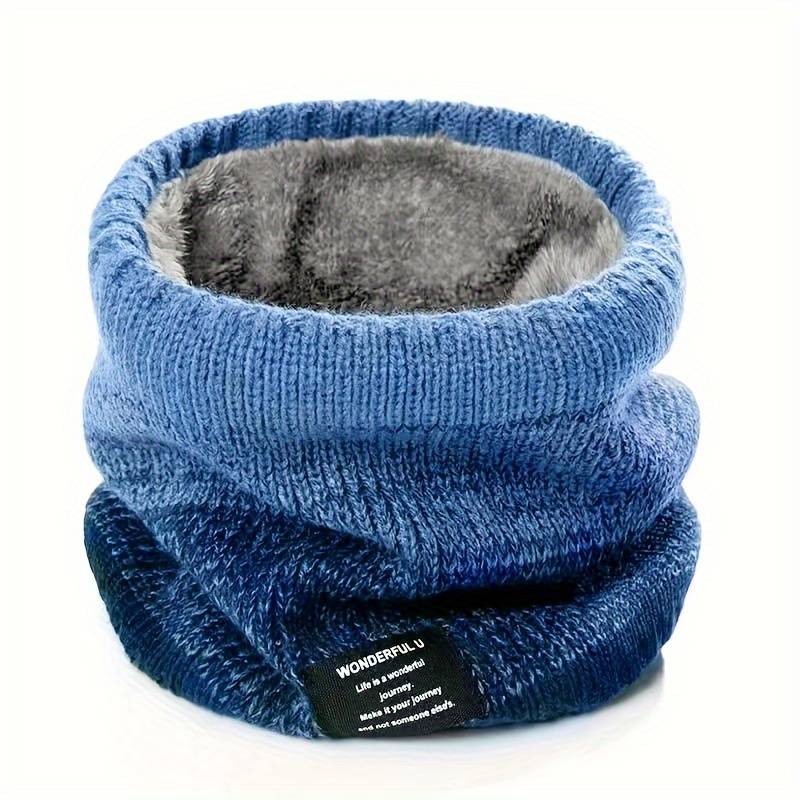 Écharpe Tour De Cou Double Couche épaisse - Unisexe Gris, Coupe-vent, Extensible, Confort Automne-hiver