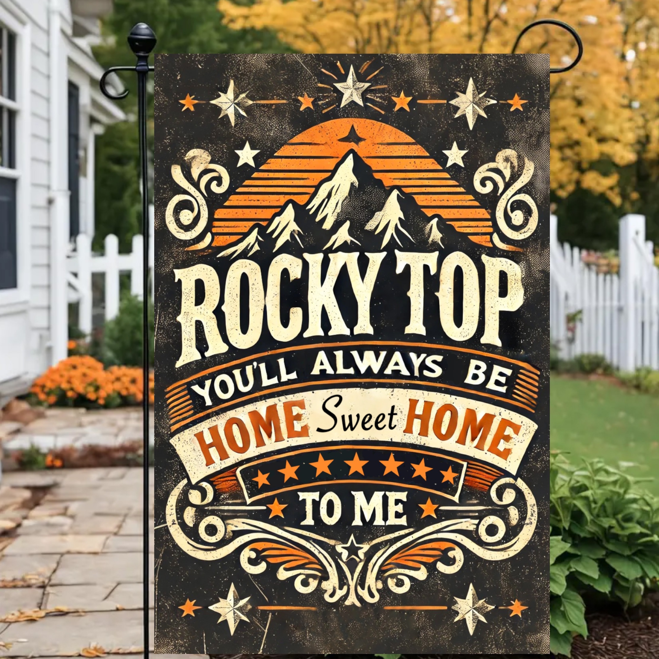 

1-pack Polyester Sweet Home Yard Sign - Double-sided Outdoor Decor For Garden, Entryway - Weather-resistant Banner 12x18 Inches, No Electricity Needed