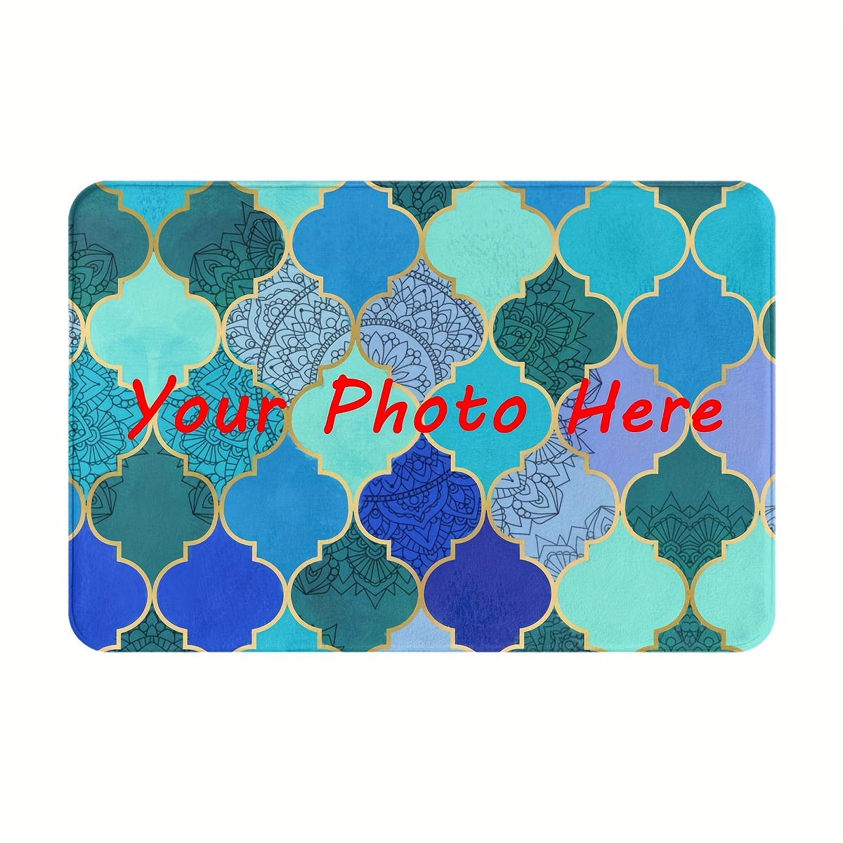 

Custom Photo Logo Door Mat - Personalized Non-slip Area Rug For Home & Office Decor, Perfect For Bedroom, Bathroom, Living Room, Entryway, Patio - Machine Washable, Ultra-fine Fiber, 16x24 Inches