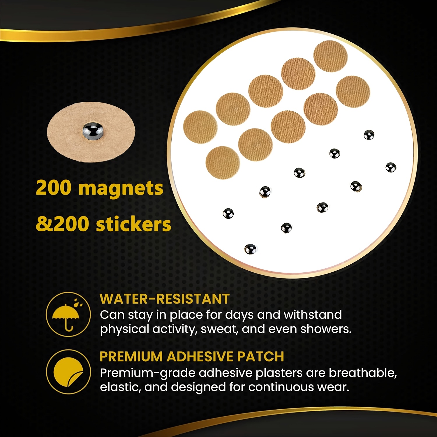 50/100/200pcs Magnetic Acupressure Stickers, Ultra-strong Magnets, Magnetic Care Stickers
