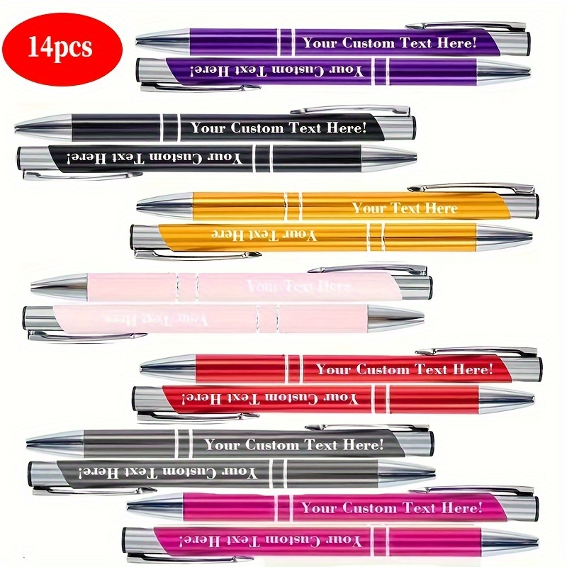 

Engraved 14pcs Ballpoint Pen Set - Aluminum, Retractable, , - Personalized For Adults & - For , , And Presents