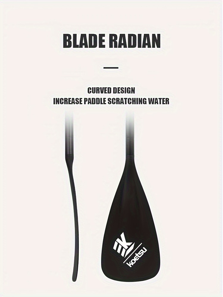 KOETSU Paddle Board Made of Aluminum Alloy, Suitable for Both Single And Double-Ended Paddling, And Can Be Used with Inflatable Kayaks.