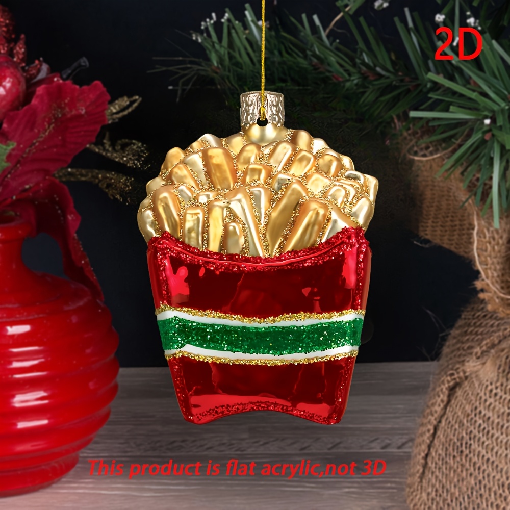 

1pc Fries Christmas Tree - Non-electric, Featherless Decoration For Christmas, Halloween, Easter, New