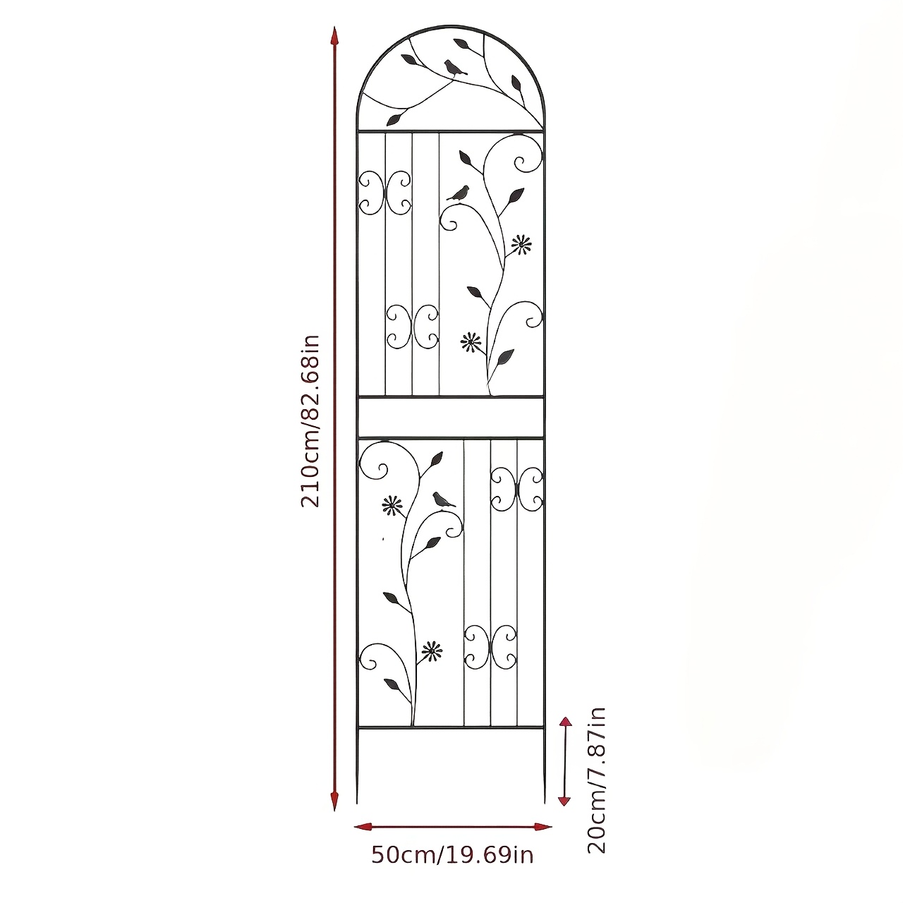Outdoor Wrought Iron Courtyard Fence Flower Stand Plant Climbing Frame Green For Lotus Support Bracket Balcony