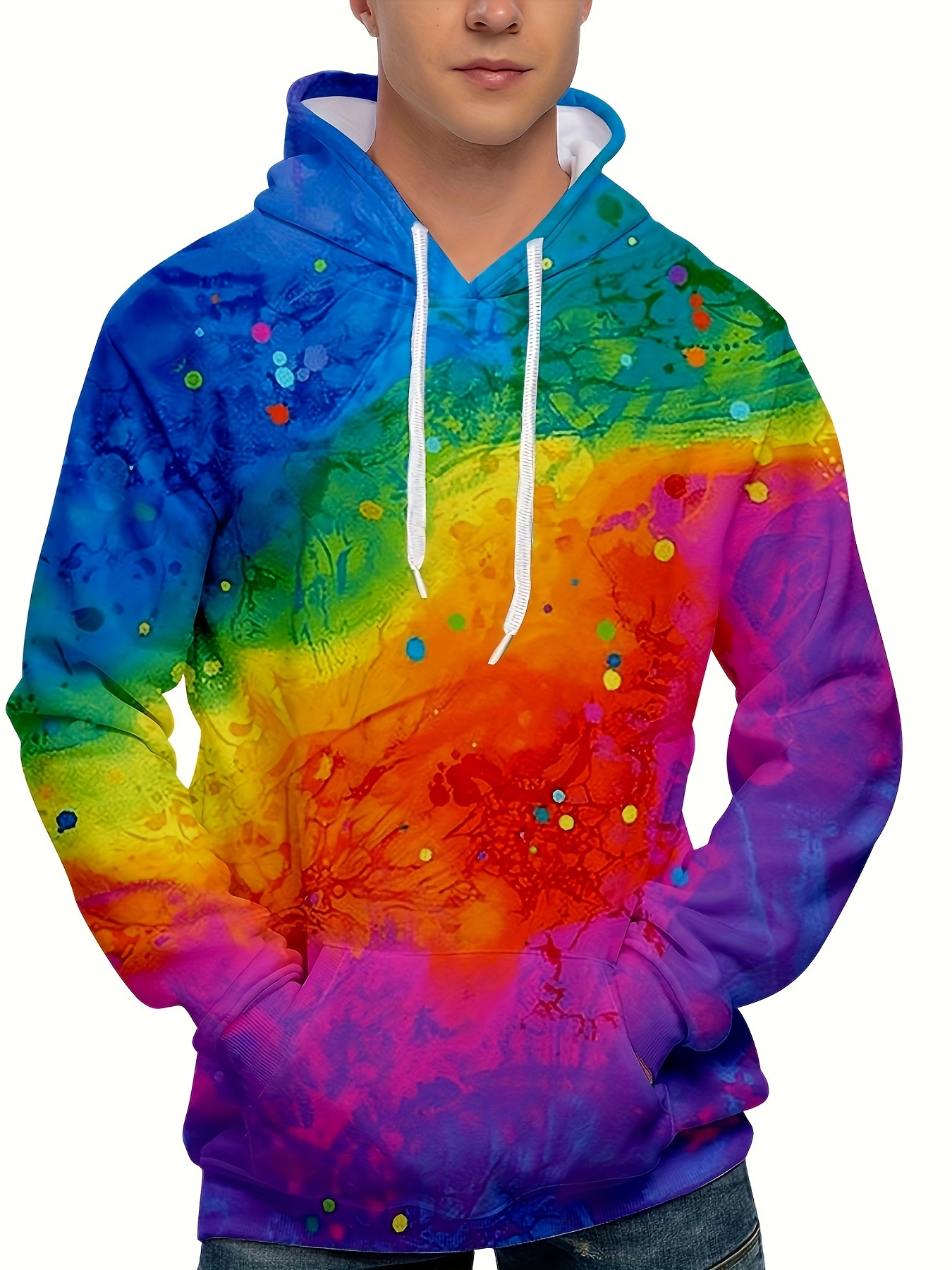 【500円引きクーポン】 rainbow hoodie States United Temu on sold Clothing