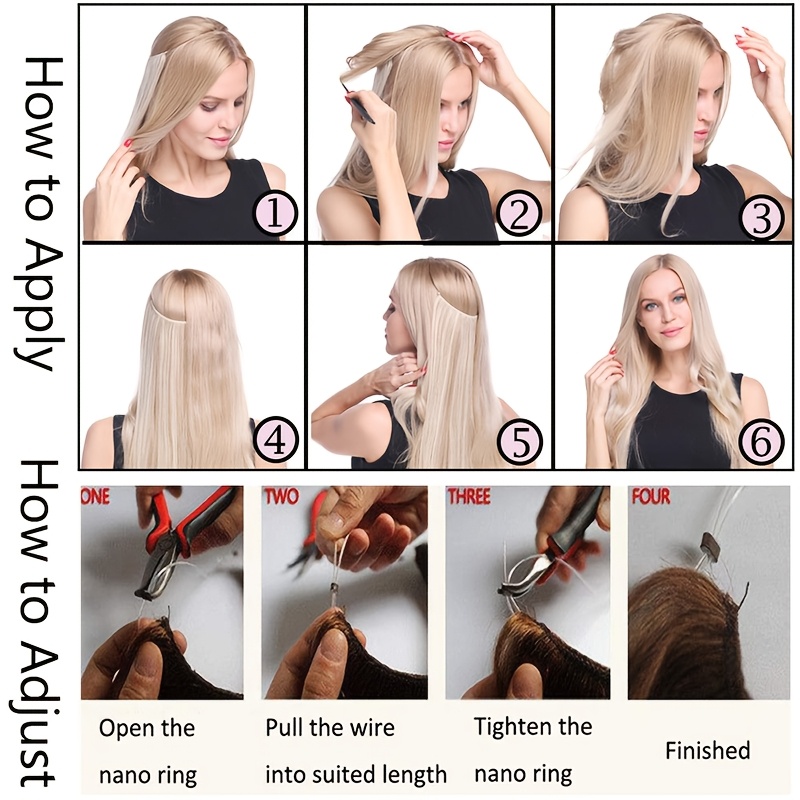 20inch 50cm wire in hair extensions long wavy synthetic hairpiece heat resistant add volume curly hairpieces highlight   black bleach blonde brown for women daily party festival gift details 11