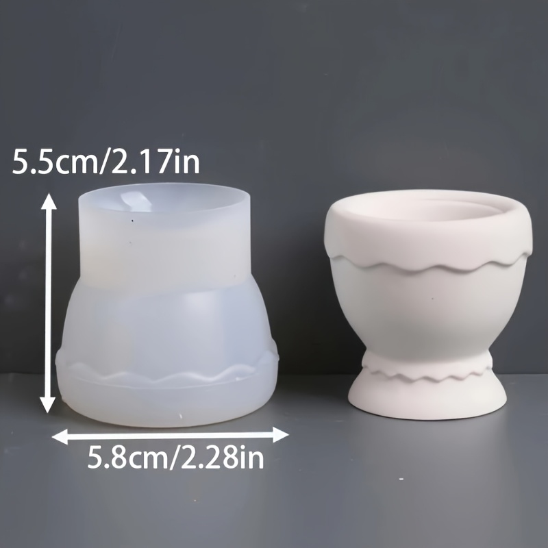 Resin Casting Molds Egg Storage Jar Silicone Mold Eggshell Scented Candle Mold With Lace Easter Crafting Tools Plaster Molds Home Decorations