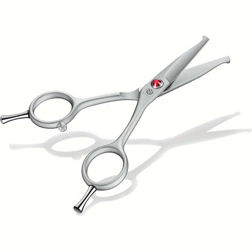 Image of Professional Straight Grooming Scissors With End & Silent Operation - Rounded Safety Tips, Perfect For Small Pets, Holiday Gift For Dog Owners (christmas Halloween )