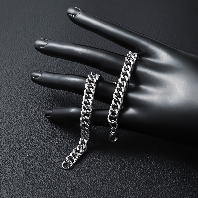 Men's Durable 304L Stainless Steel Cuba Chain Bracelet