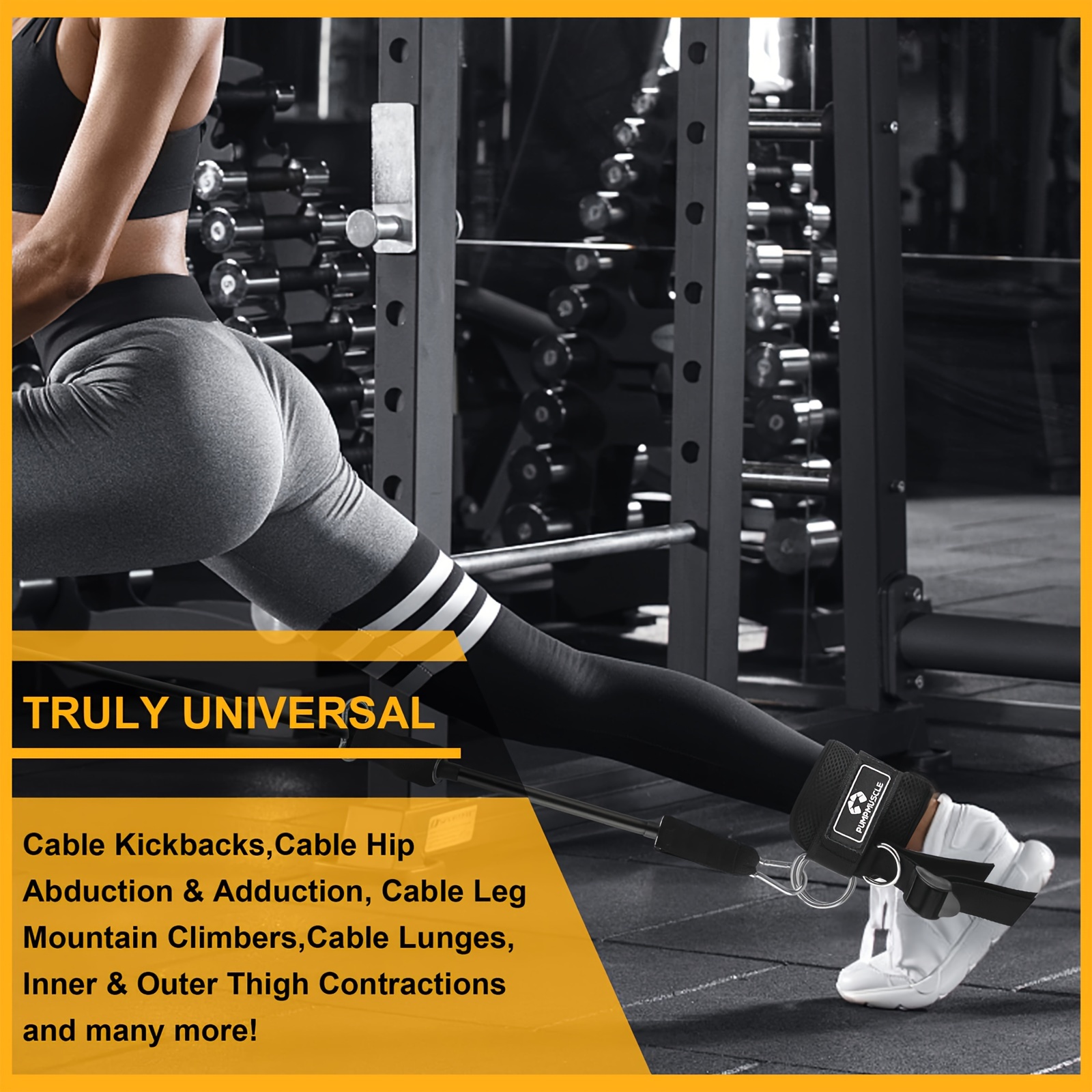 Ankle Straps For Cable Machines - Padded Gym Cuffs For Leg & Glute Workouts