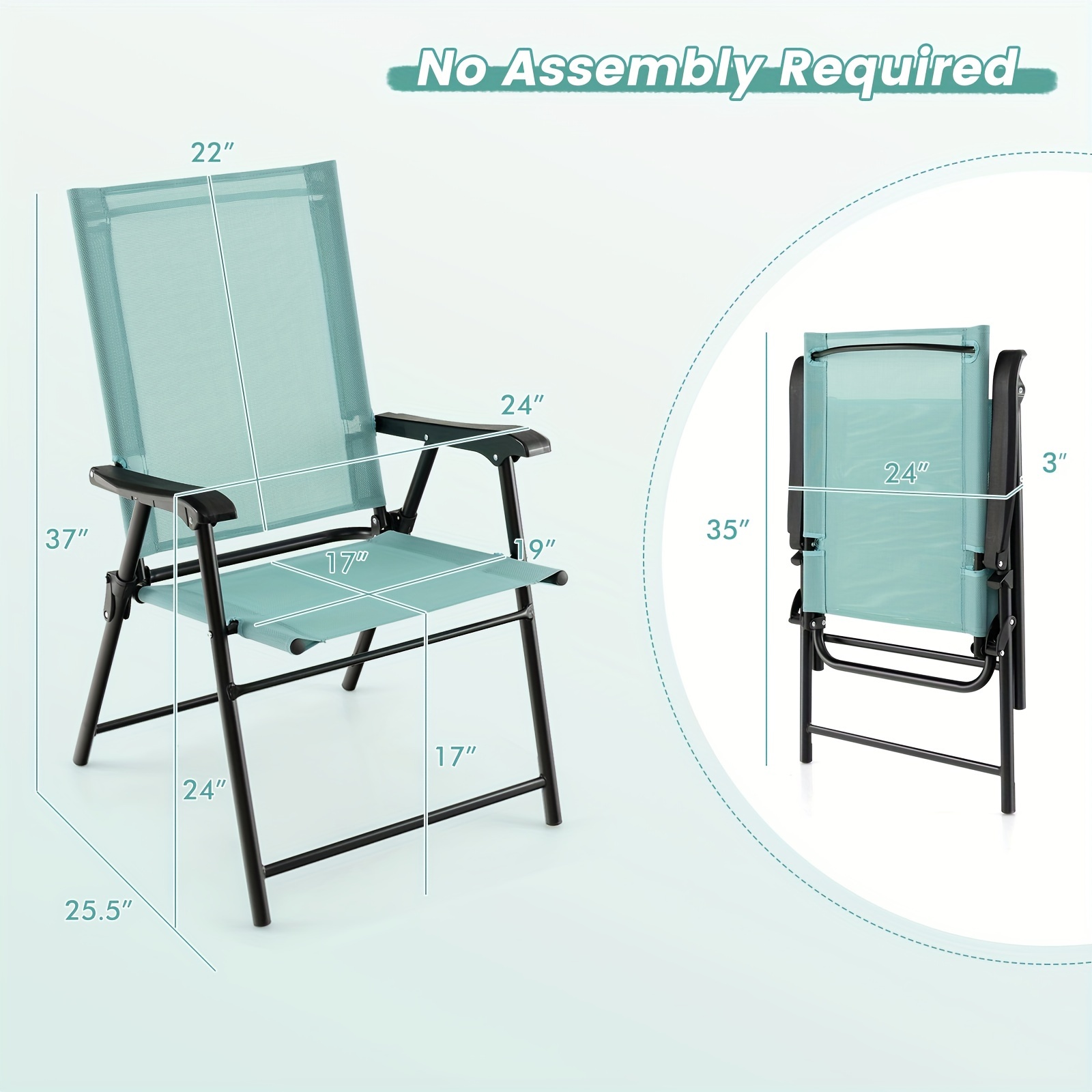 1pc Heavy Duty Portable Folding Chairs For Indoor And Outdoor Use