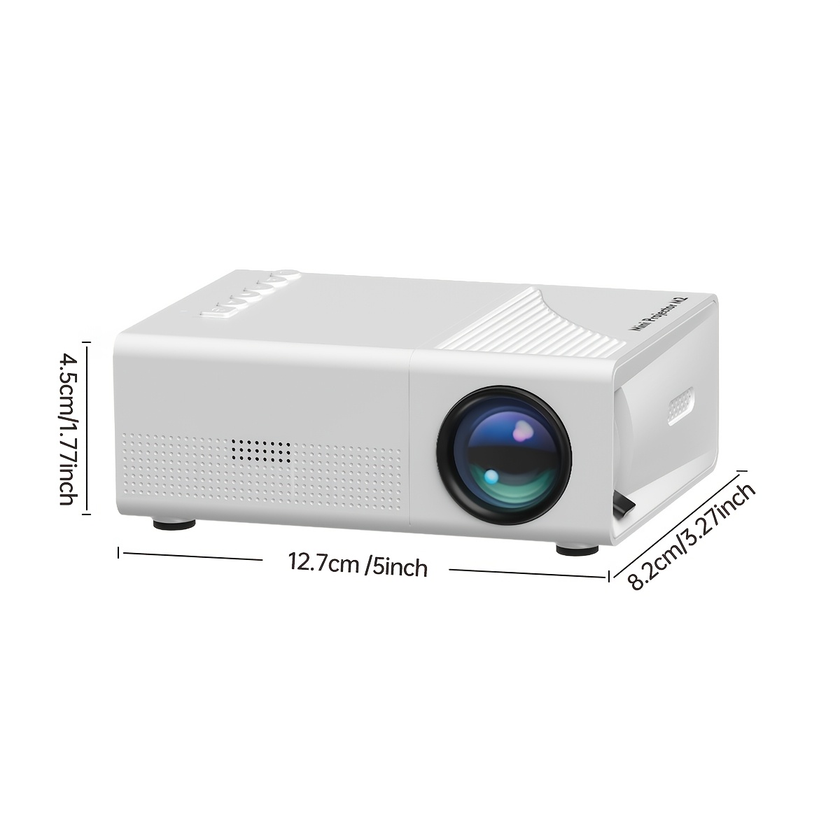 TEMU Compact Projector, Local 1080p, Usb Connection, Tablet, Laptop, Tv Stick And Usb Drive, Desktop Installation, Button Control, Easy To Carry,