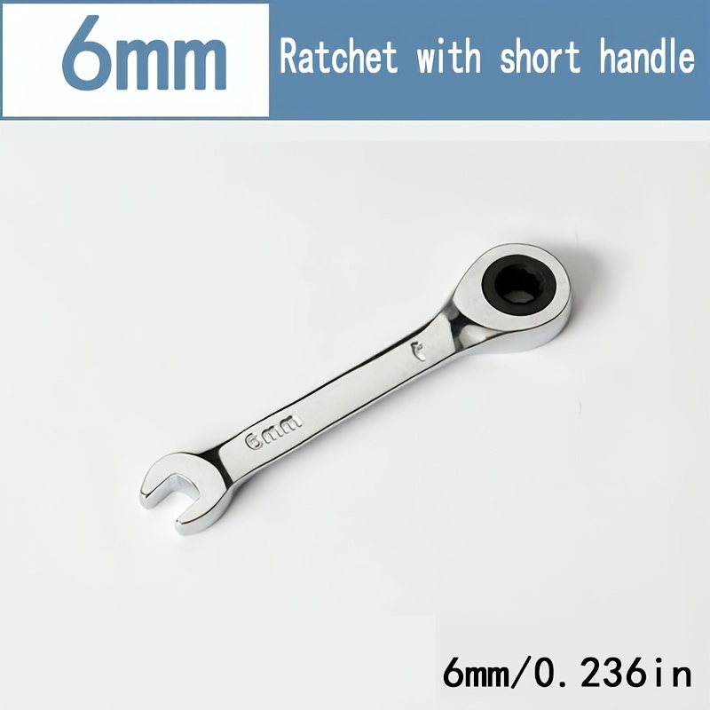 TEMU Short Handle Quick 72 Tooth Ratchet Multifunction Mini Wrench Dual Purpose Wrench Small Open-end - Durable, Rust-proof Metric Wrenches