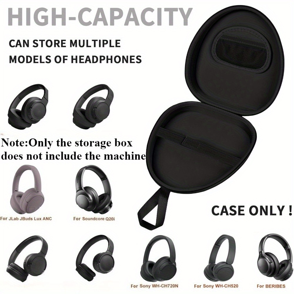 Case Cuffie Sony Custodia Cuffie Sony WH-CH720N/520 - Protettiva Da Viaggio Nera Custodia WH-CH720N