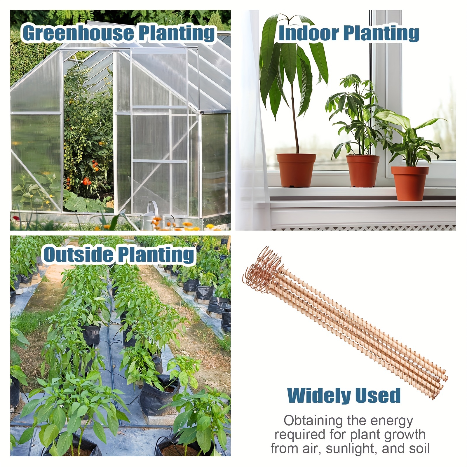 

Gardening" High-yield Garden Stakes & Set With Copper Coil Antenna For Enhanced Plant And Vegetable Growth