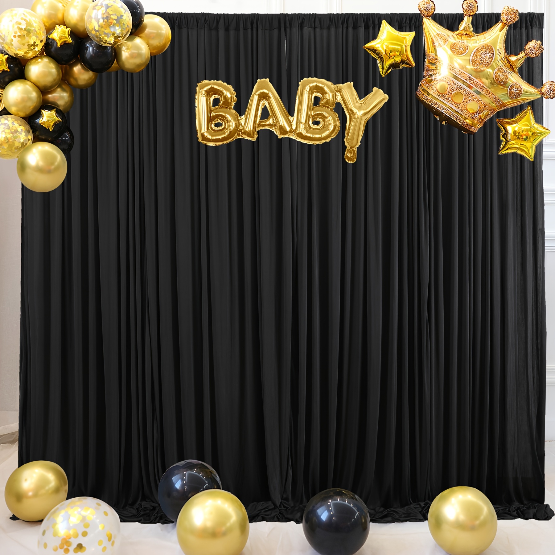 2 pack 10x10ft polyester backdrop photo booth props for party events holiday scene decoration curtain photography stand curtain background decoration suitable for party events birthdays weddings   exhibitions etc