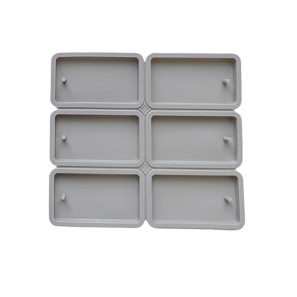 TEMU 1pc 6-cavity Rectangular Hanging Tag Aromatherapy Silicone Mold For Resin Pendant Soap Making Craft Aromatherapy Mold