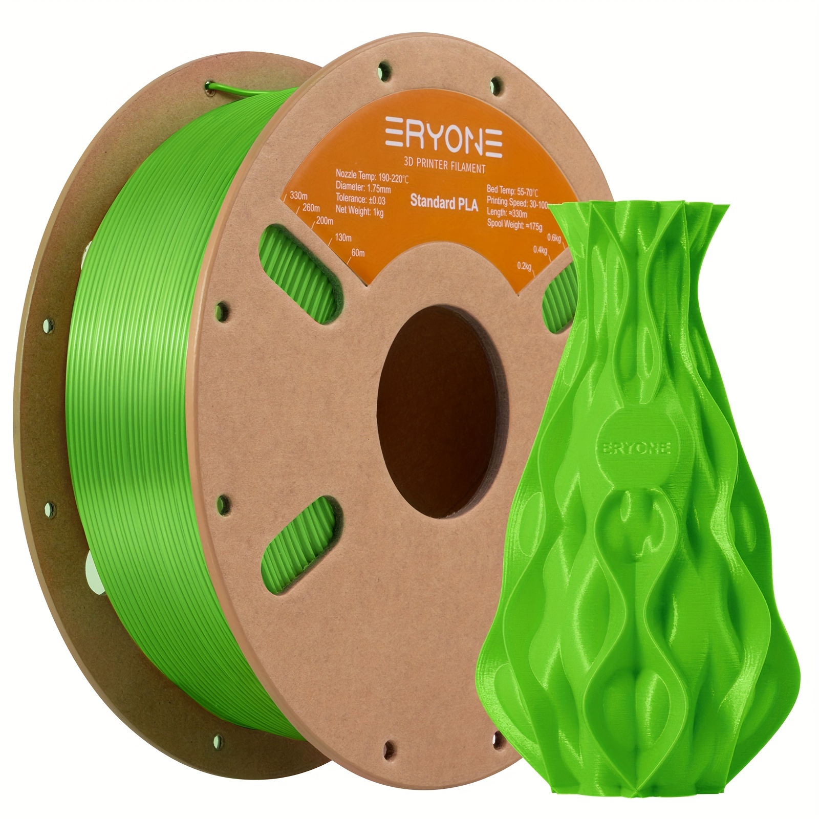 ERYONE Double Filament PLA Bicolore 1,75 mm, Filament pour Imprimante 3D  Bobine de 1 kg +/- 0,03 mm, Or et Bleu