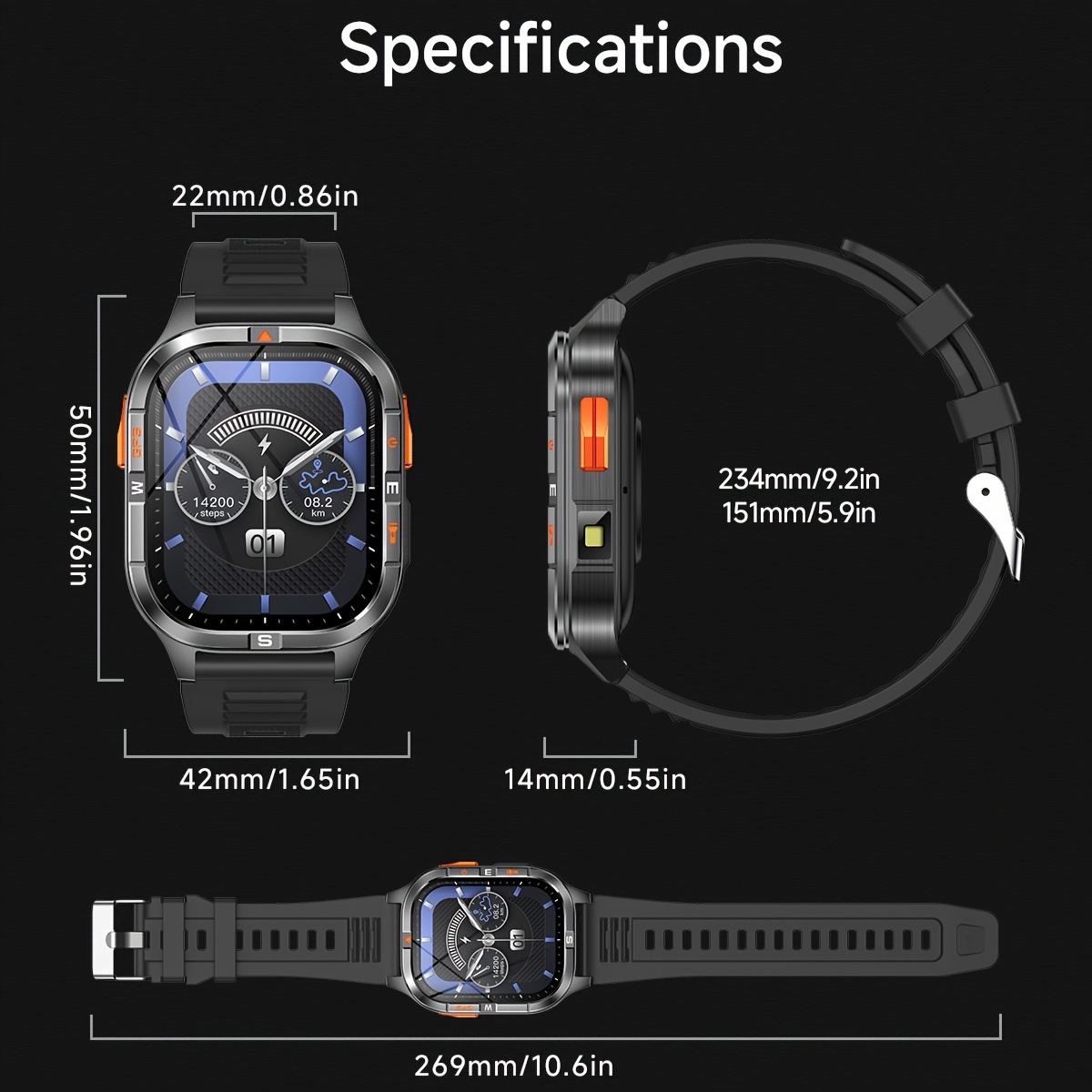 New GPS Smart Watch with 2.01-Inch TFT Display & High-Precision GPS
