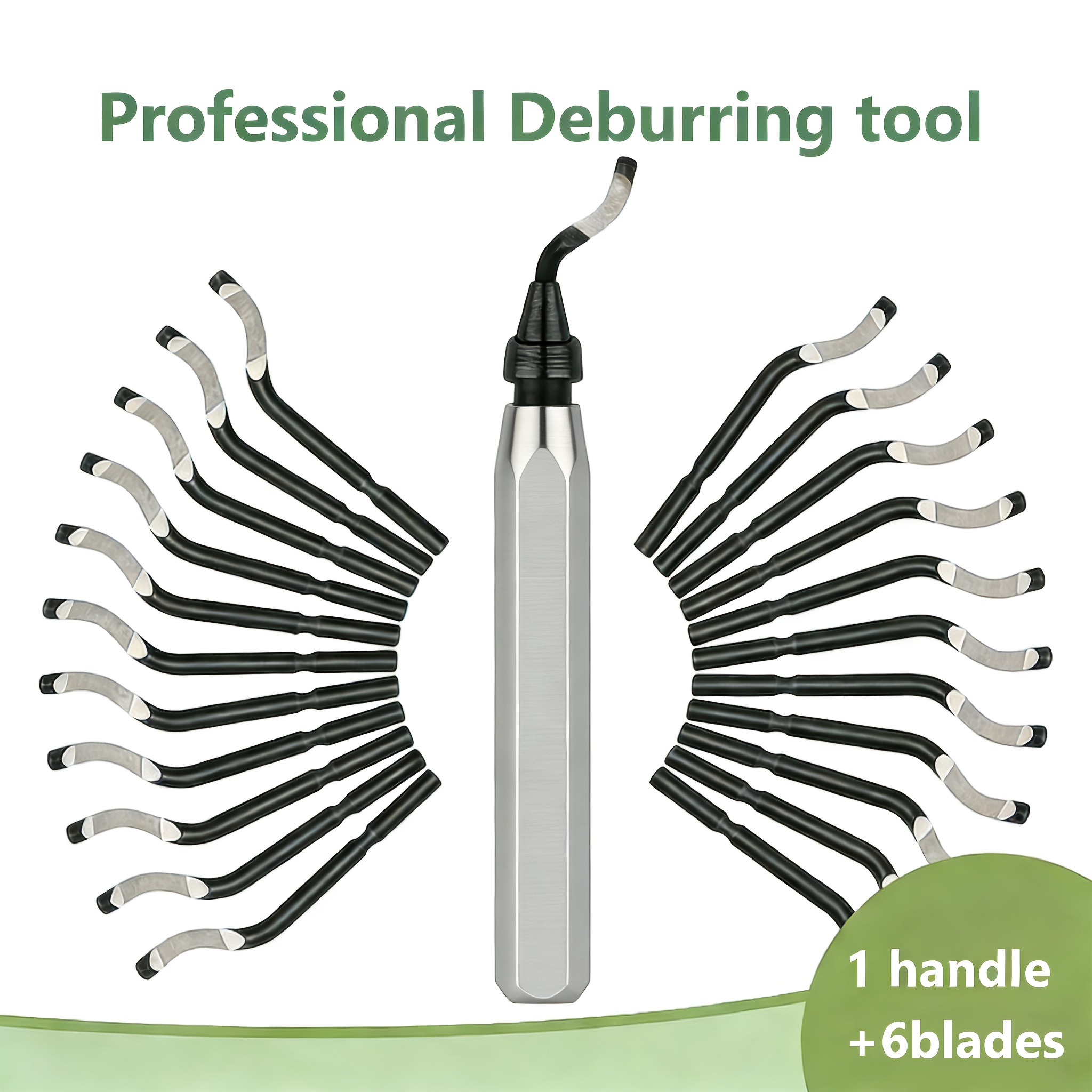 TEMU 7pcs/set Of Professional Deburring And Trimming Tools, Including 6 Hss Hss And 1 Chamfering Chamfering Tools, Rotatable Tool Design, Precision