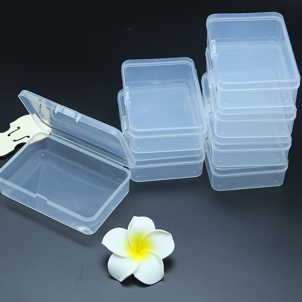 

4pcs Versatile Office Storage Boxes, Transparent Plastic Storage Boxes For Cards, Game Card Organization Box, Mobile Data Cable Organizer Box