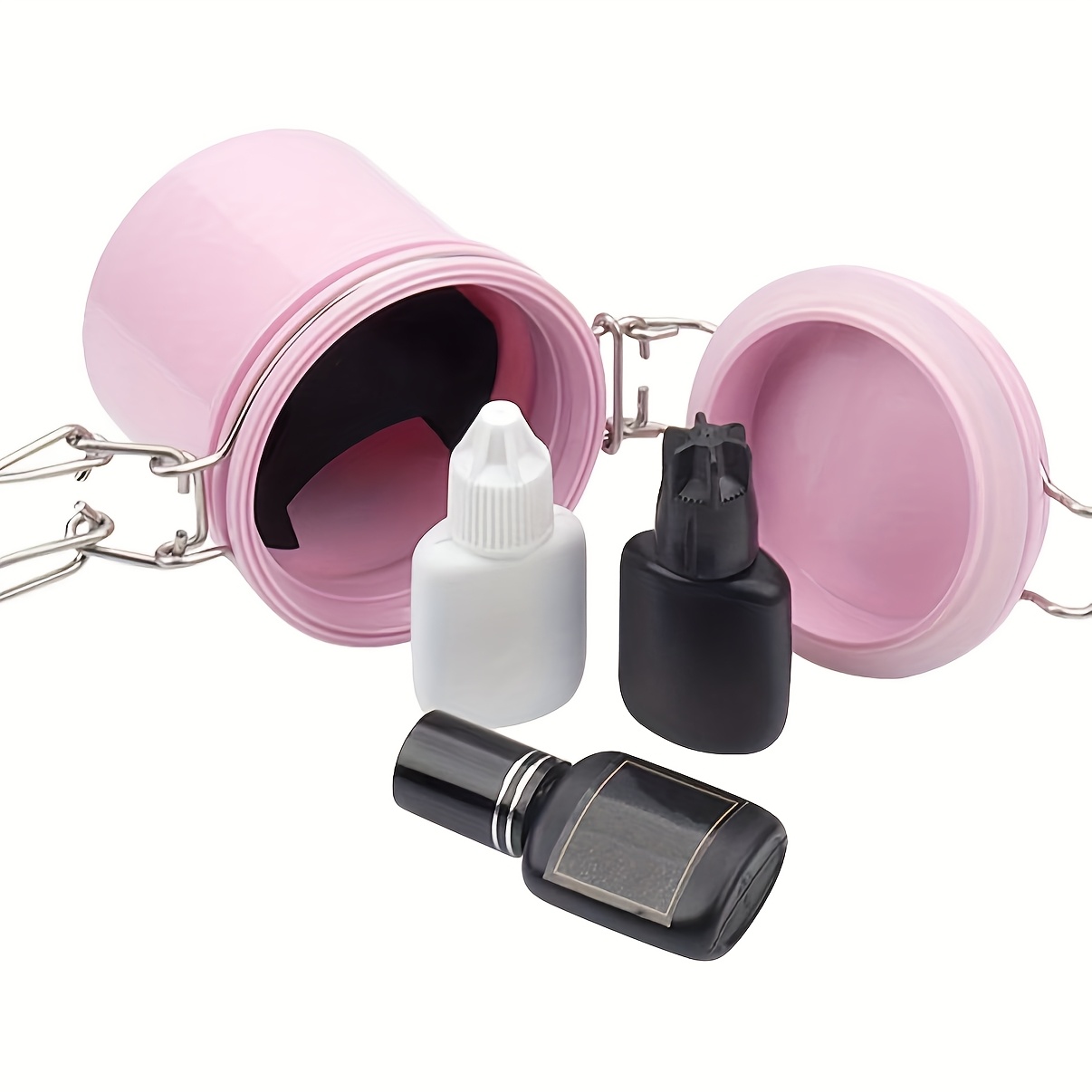 1pc Eyelash Glue Storage Container, Professional Sealed Storage Box For Eyelash Extensions - And Safe Storage, Grafting Supplies | Practical Design | Leak-proof Container, No Battery Required