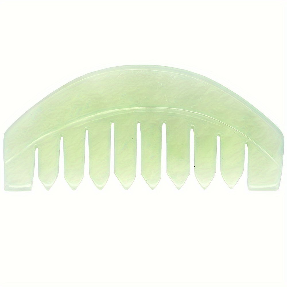 

1pc Green Jade Dual-use Mini Hair Comb, Scalp Meridian Massage, Portable Stone Comb For Head Massage, 3.9x1.61 Inches (8.6cmx4.1cm)