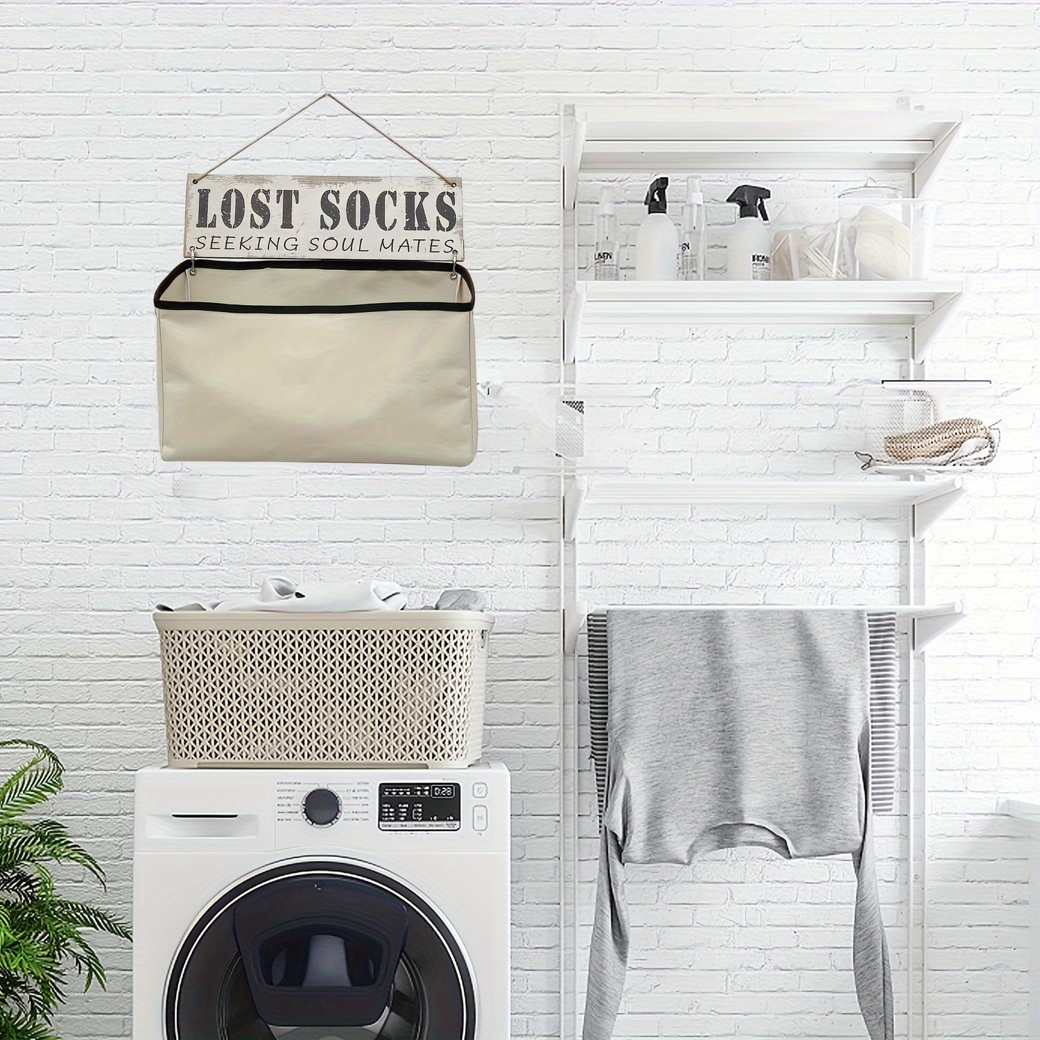 

Laundry Room Bag Wall Hanging Organization Funny Laundry Room Wall Decor