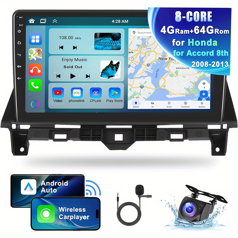 

10.1" 2g+64g Car For For 8 2008-2012 Wireless Carplayer Auto Ips Touch Gps Wireless