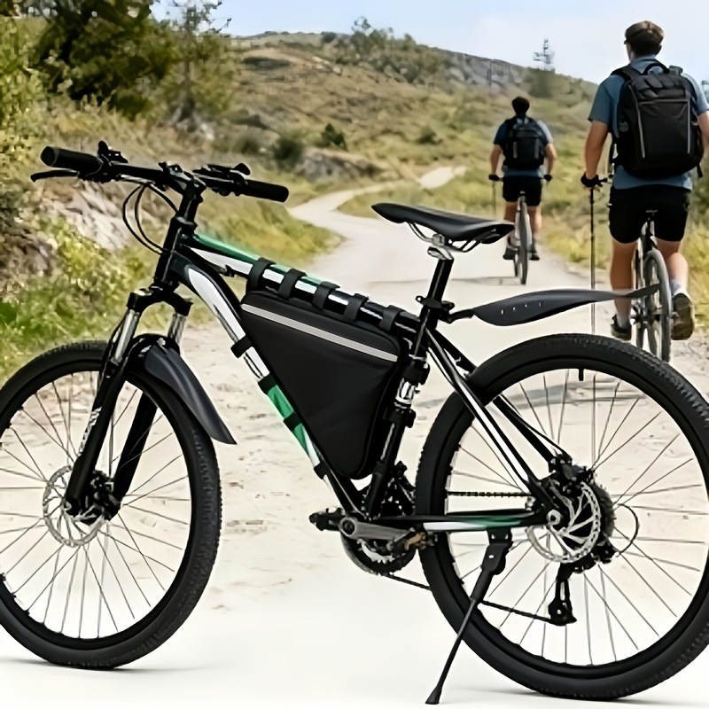 TEMU 1 Heavy-duty Bicycle Rear Seat Bag With Built-in Tool Storage! High-quality Materials Combined With Reinforced Stitching, A Secure And Reliable